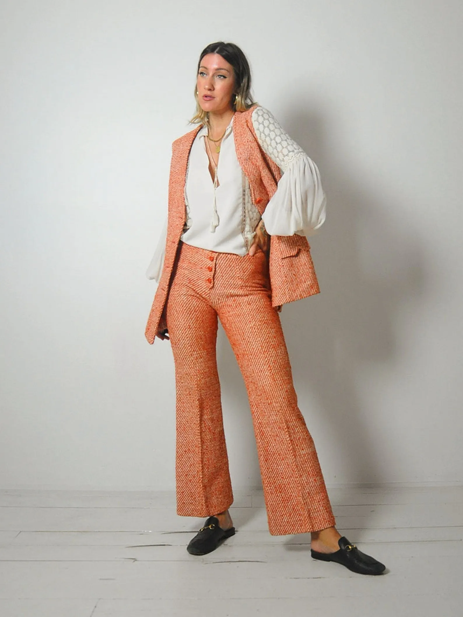 1960's Wool Tweed Pant Suit