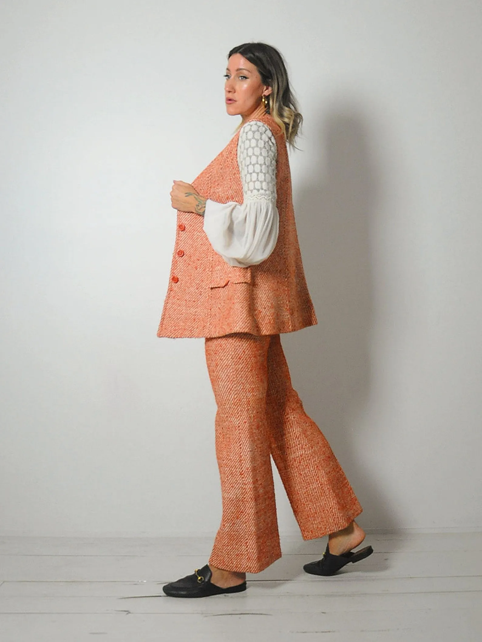 1960's Wool Tweed Pant Suit