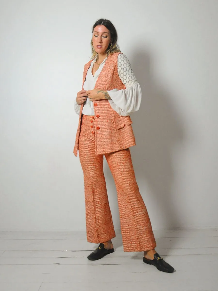 1960's Wool Tweed Pant Suit