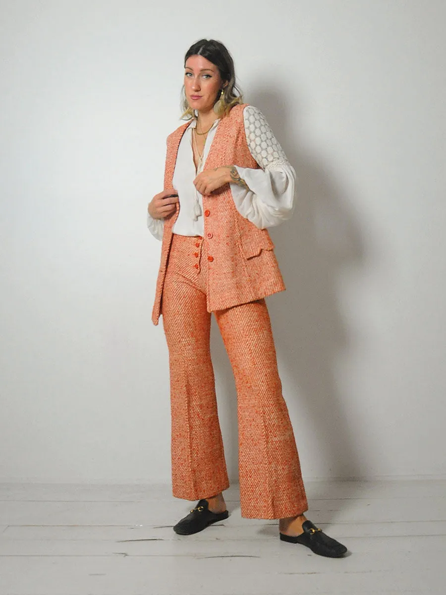 1960's Wool Tweed Pant Suit