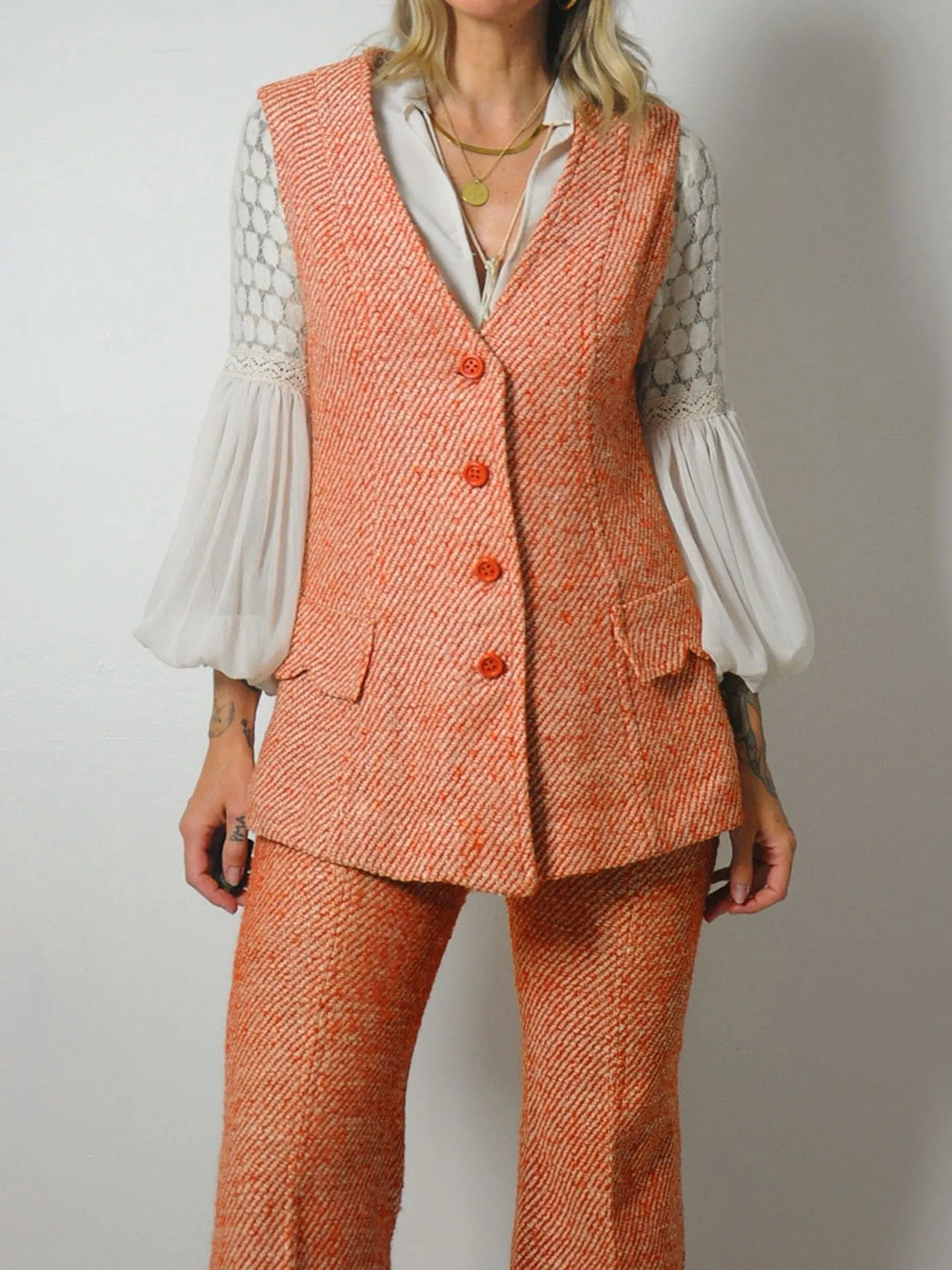 1960's Wool Tweed Pant Suit