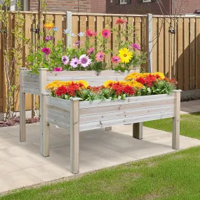 2-Tier Wooden Garden Bed