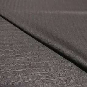 2.25 YDS Charcoal Herringbone 100% Wool Super 130's Loro Piana Fabric