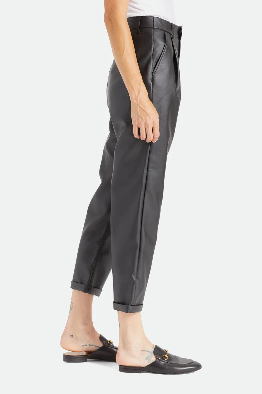 Aberdeen Leather Trouser Pant - Black