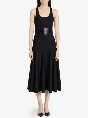 ALAIA Elegant Black Dress with Belt - Fall/Winter 2024