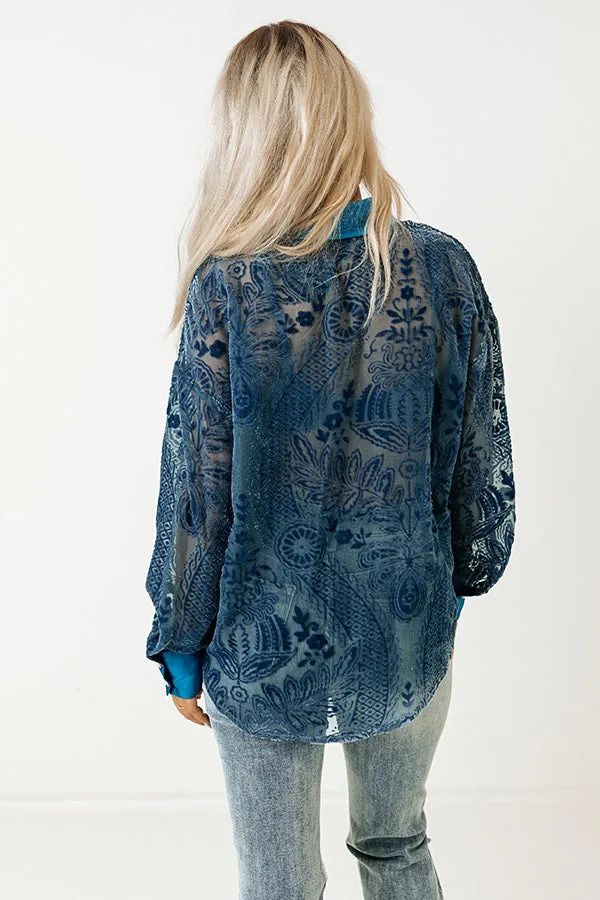 All Day Divine Velvet Burnout Top