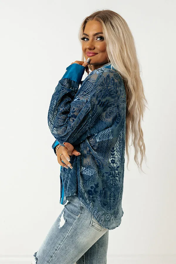 All Day Divine Velvet Burnout Top