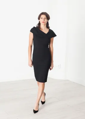 Asymmetric Dress in Black -UEB