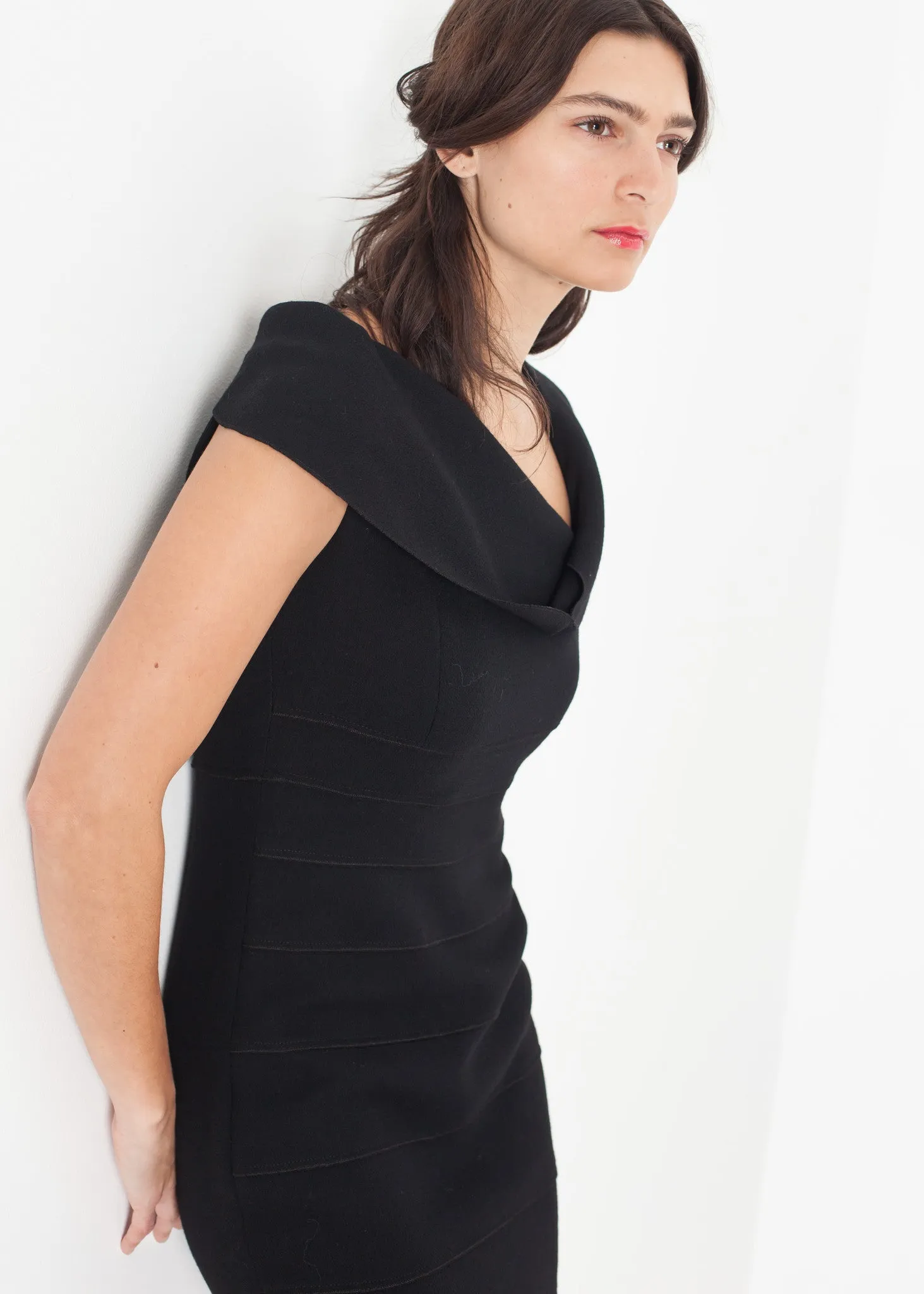 Asymmetric Dress in Black -UEB