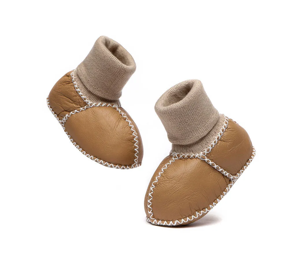 Baby Erin With Warmer Skeepskin Wool Baby Booties