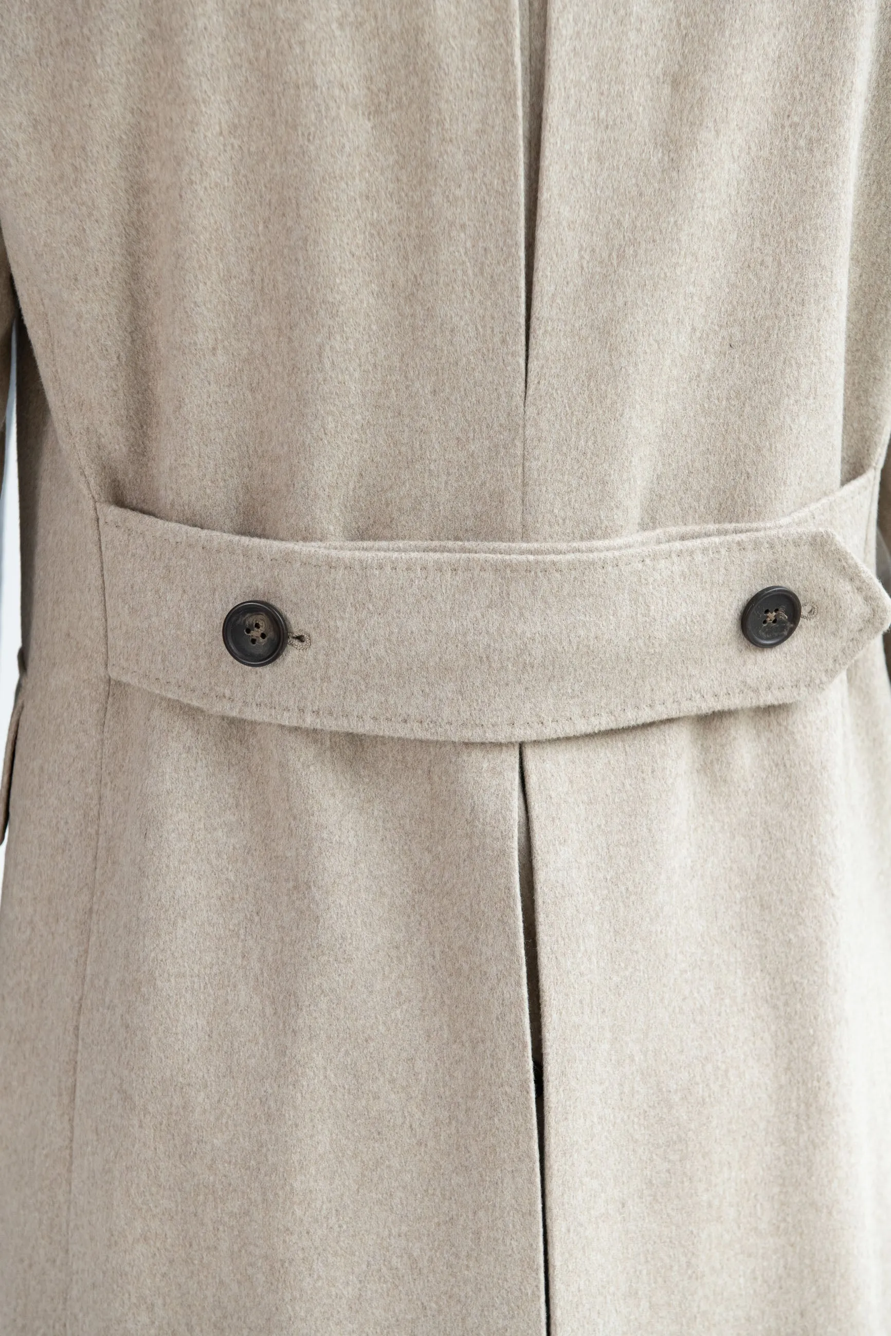 Beige Polo Coat in Loro Piana wool – Made in Italy