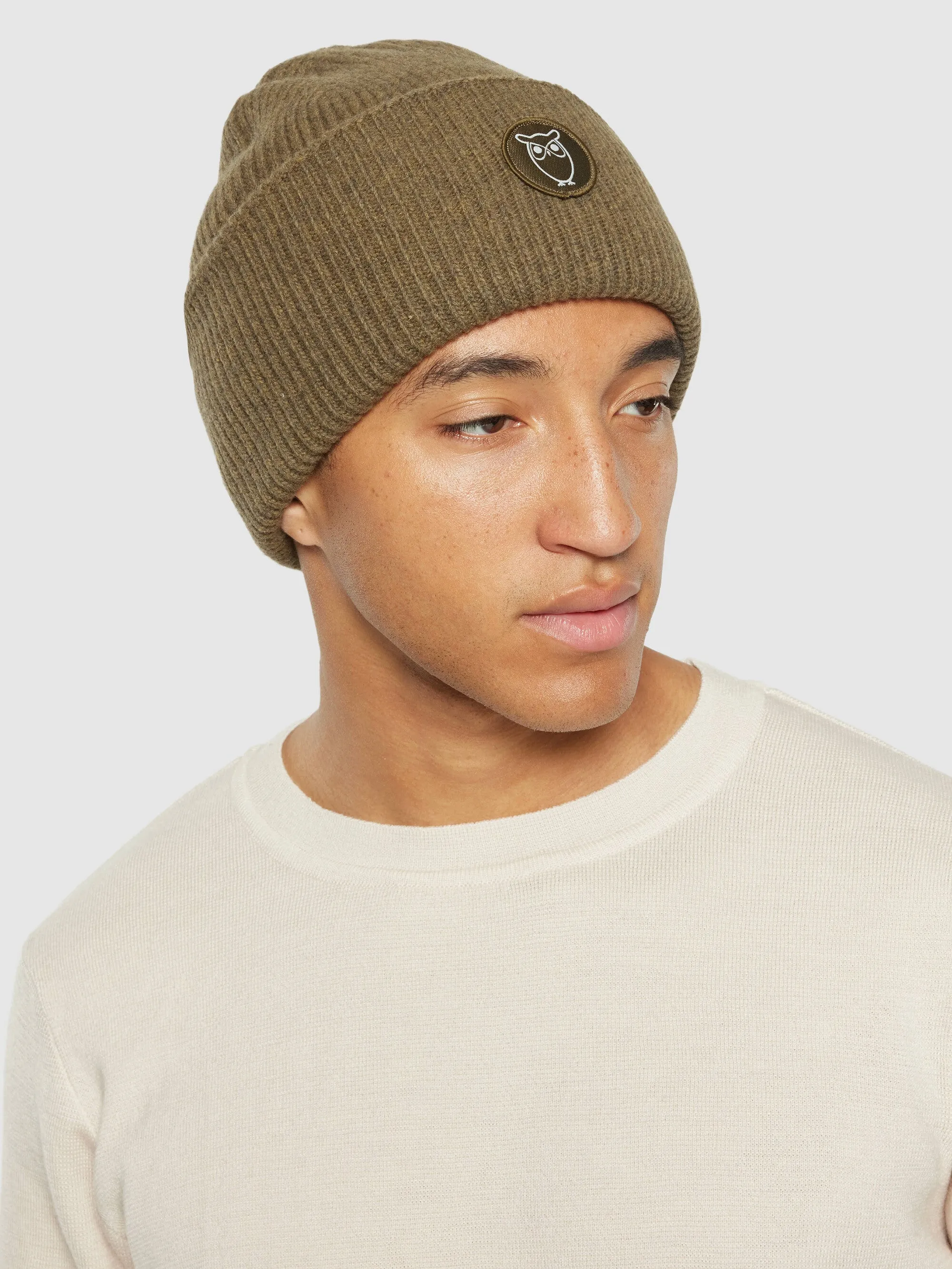 Big rib beanie - Dark Olive