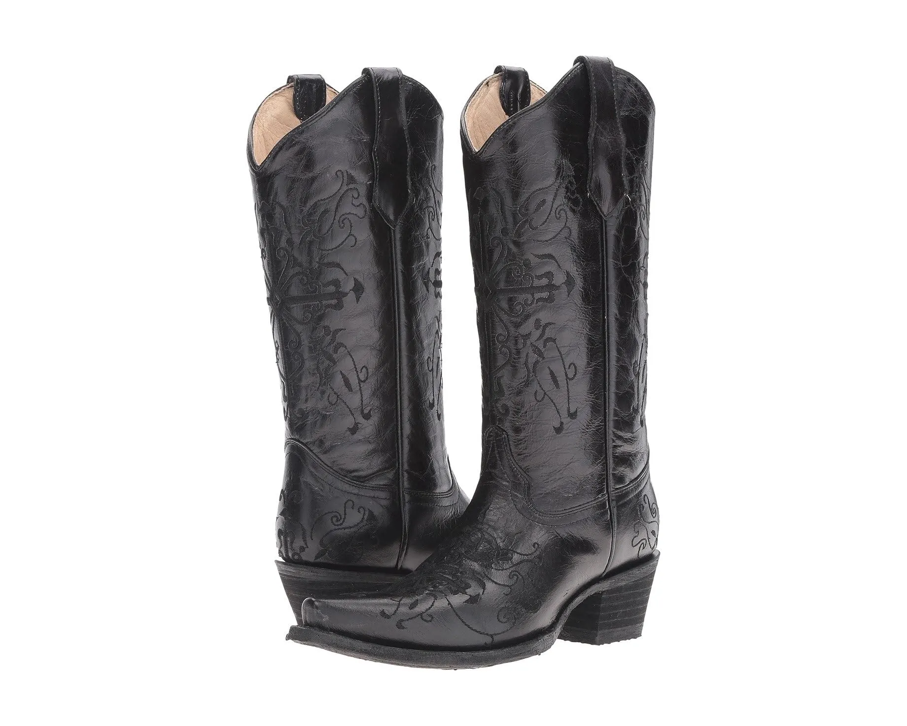 Black Embroidered Ladies Boots by Circle G