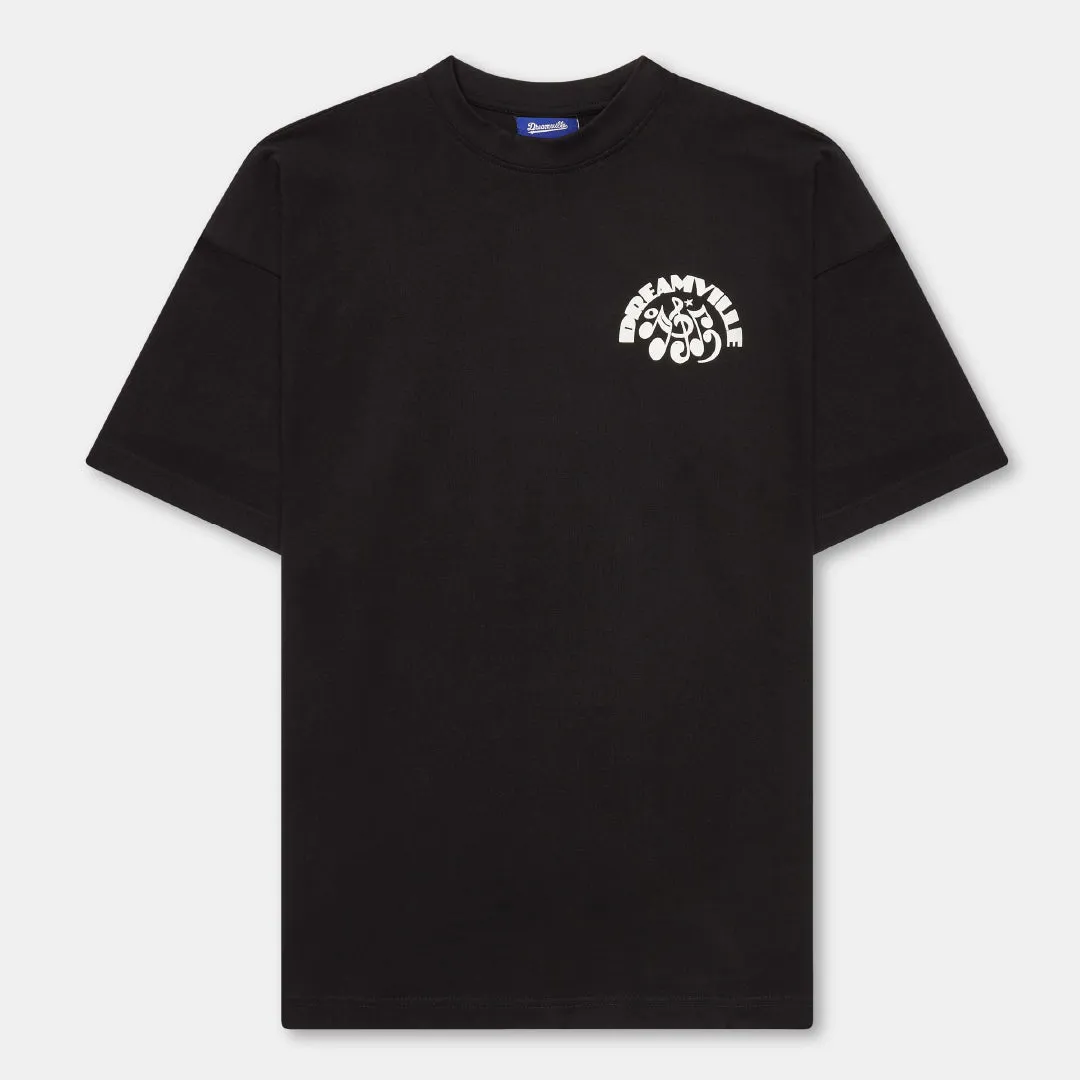 Black Music Note Tee