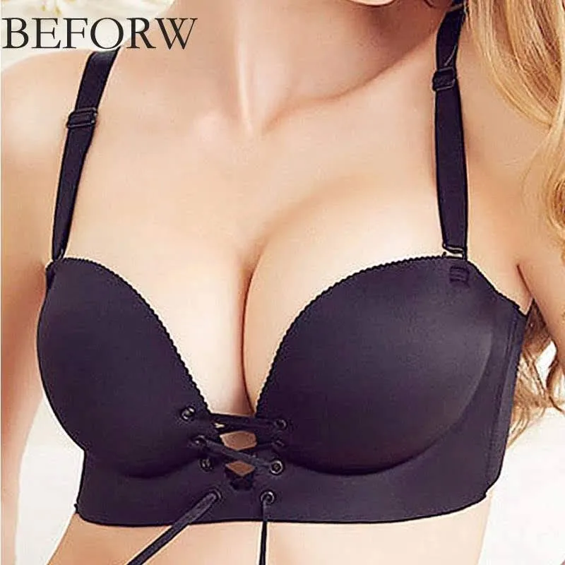 Black Push Up Sexy Figure Maintain Bra - Wide Strip - Double Padded Bra