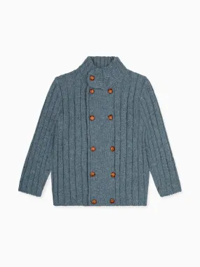 Blue Bolo Merino Boy Cardigan