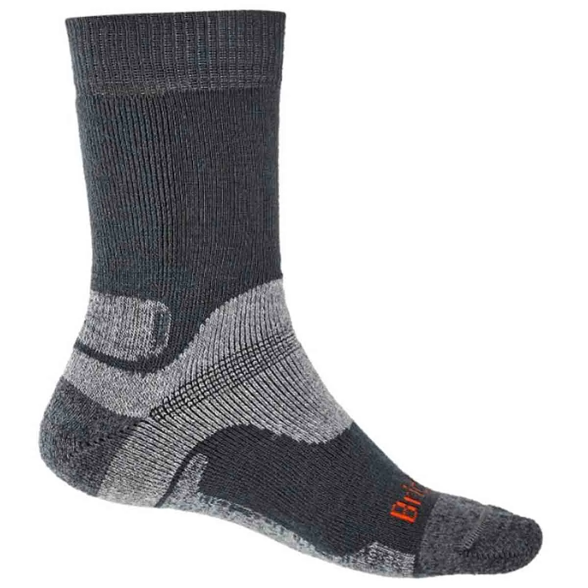 Bridgedale Mens Hike Midweight Merino Boot Sock Gunmetal