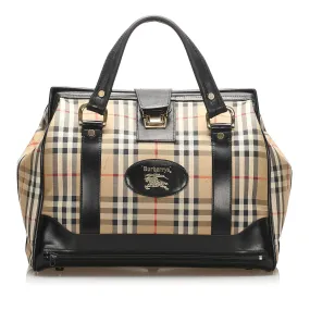 Burberry House Check Canvas Handbag (SHG-12138)