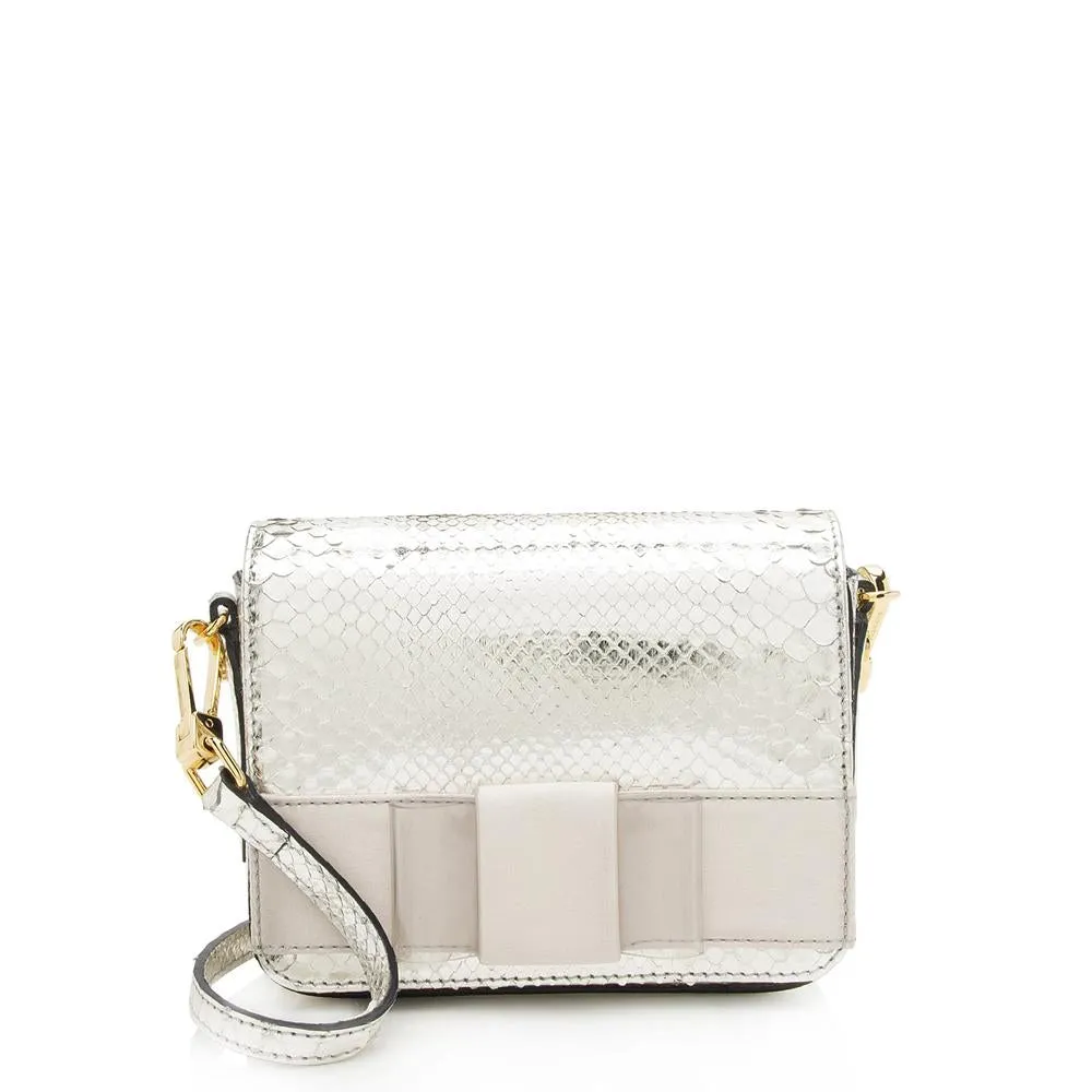 Burberry Metallic Python Berkeley Shoulder Bag (SHF-11624)