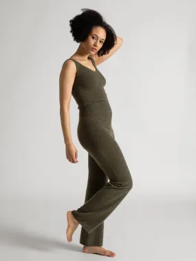 Cashmere jumpsuit "Savasana" - army