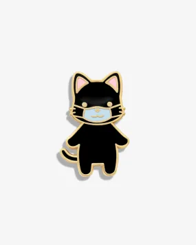 Cat w/ Mask Lapel Pin