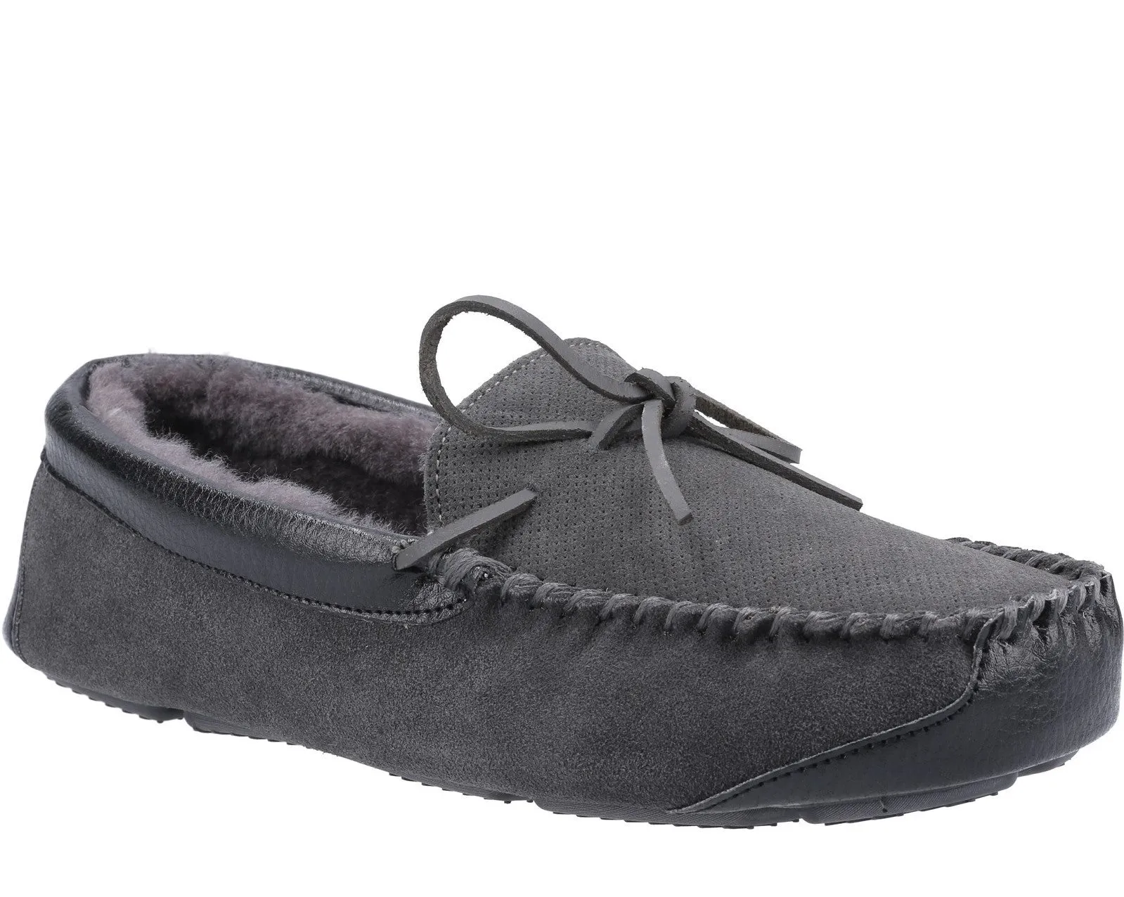 Cotswold Northwood Mens Sheepskin Moccasin Slipper