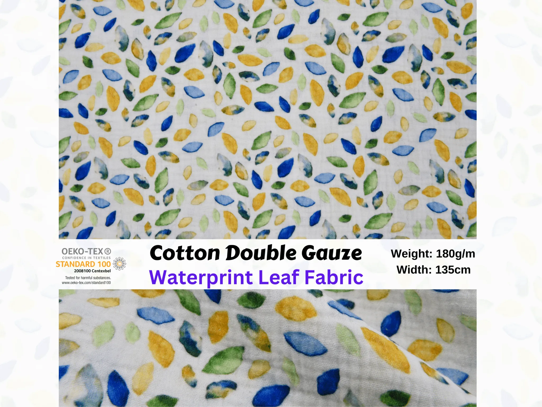 Cotton Double Gauze /Muslin Flower Digital Prints Fabric -6661