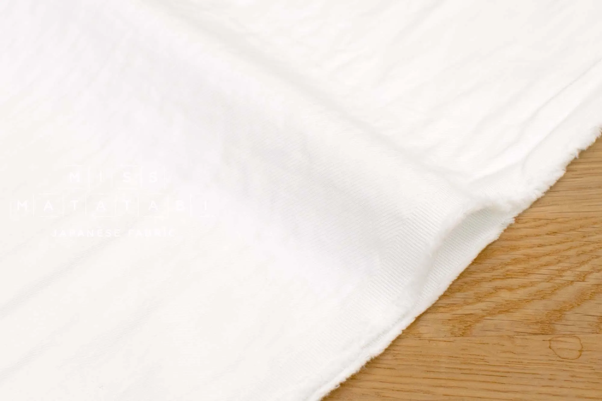 Cotton Solid Double Face Twill   Gauze - white