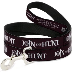 Dog Leash - Supernatural JOIN THE HUNT/Symbols Scattered Reds/White by Buckle-Down