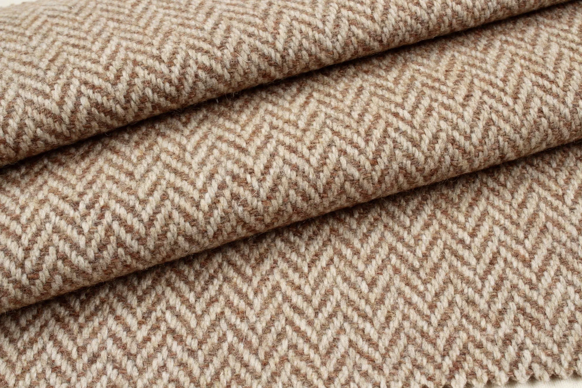 Double Face Chevron for Outwear - Brown and Beige