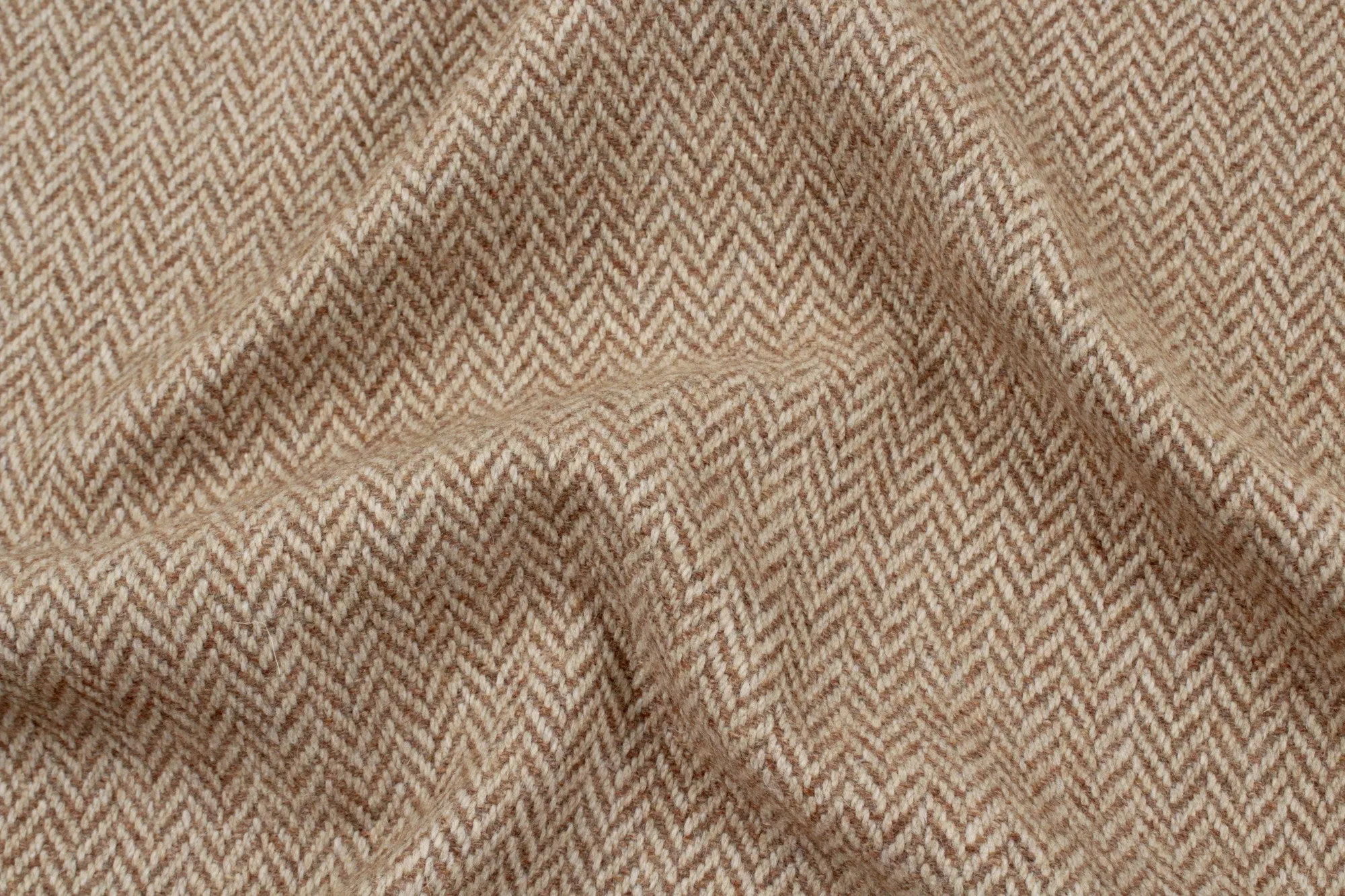 Double Face Chevron for Outwear - Brown and Beige