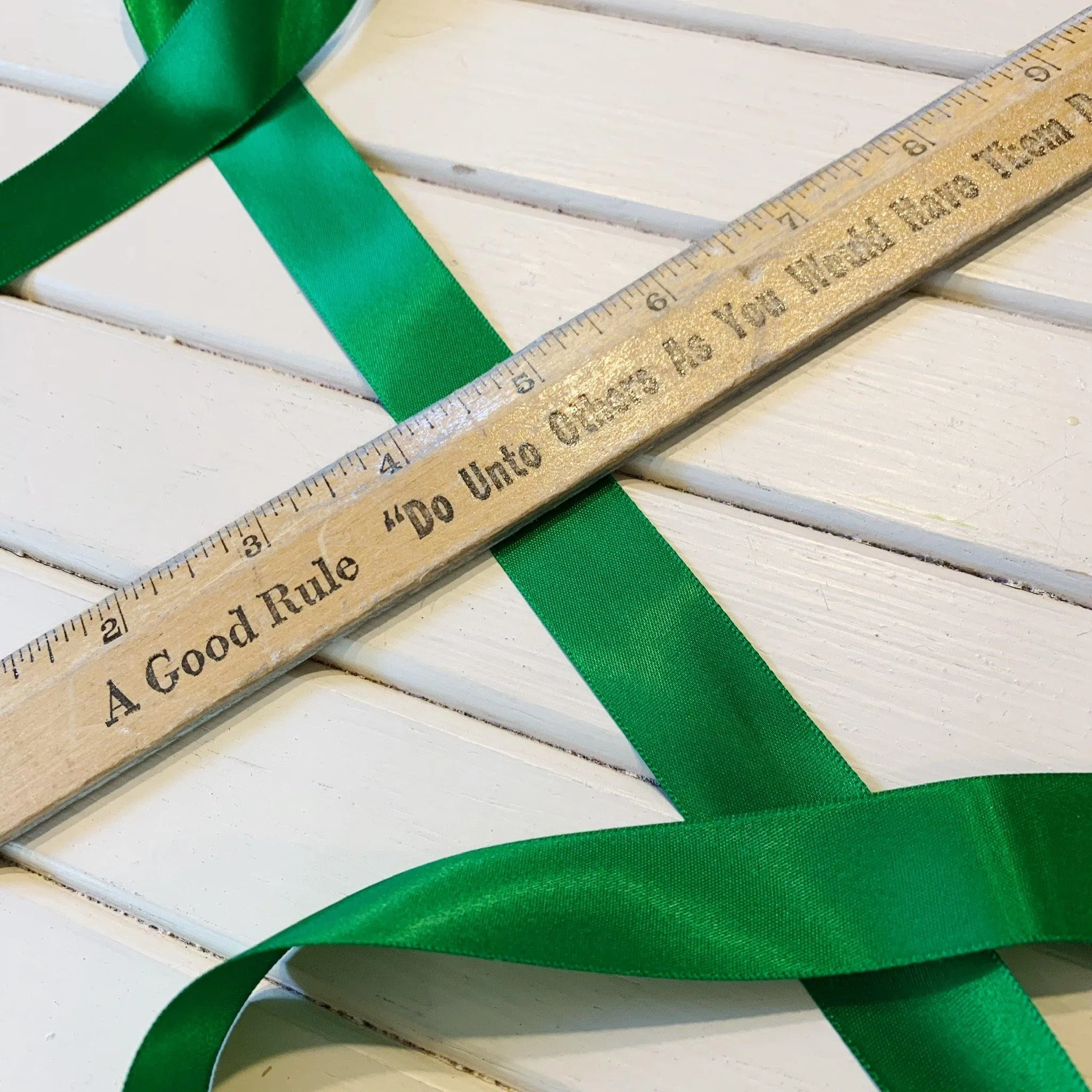 Double Faced Satin Ribbon - 7/8" - Emerald - Bundle - 5 yards