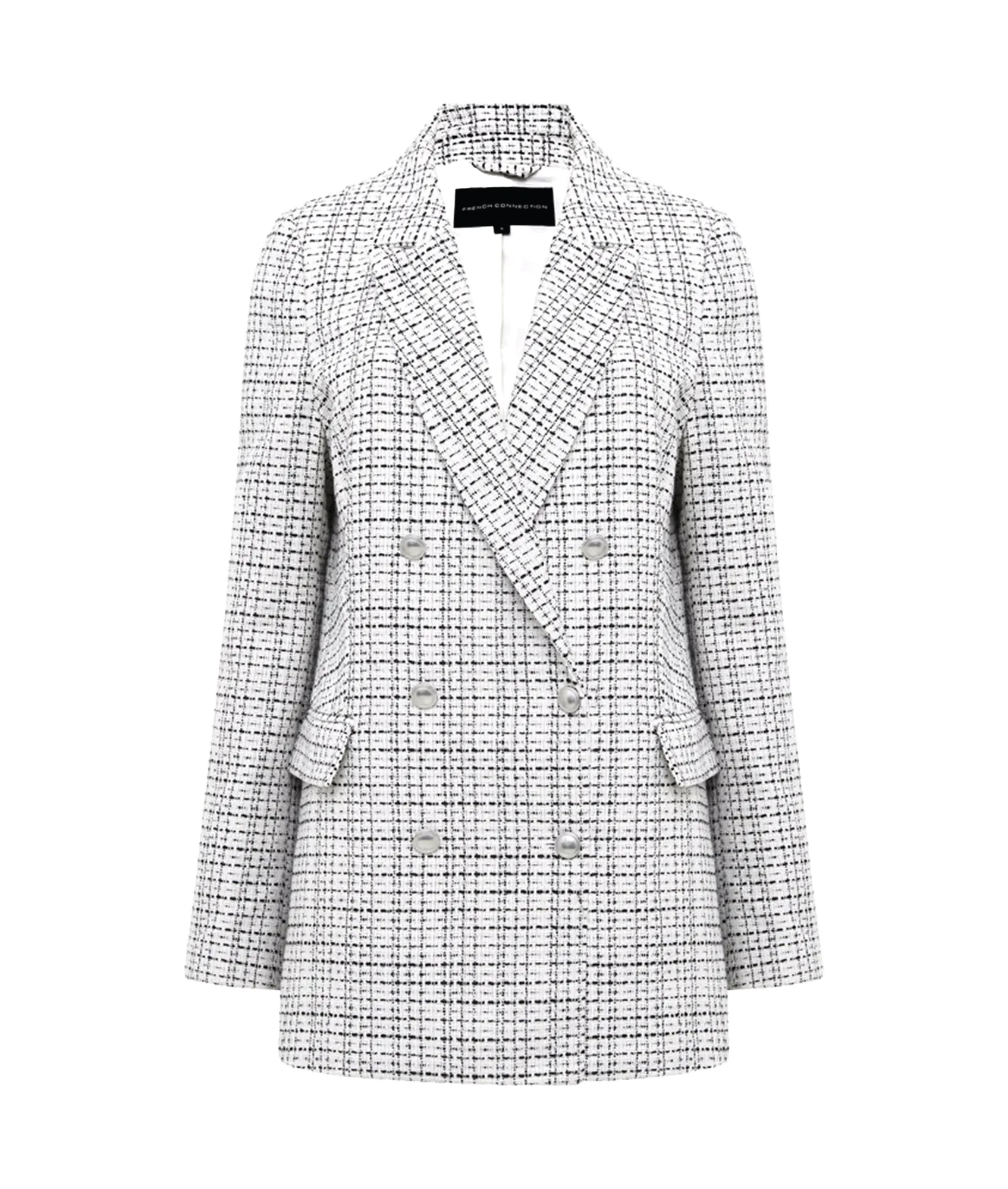 Effie Boucle Blazer - Classic Cream-Blacko