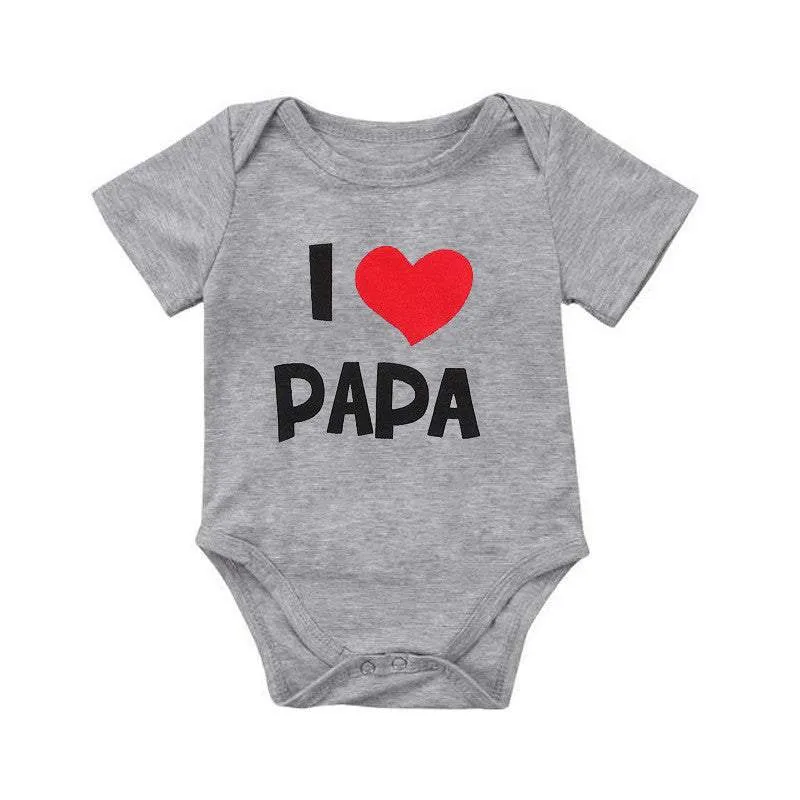 Funny Super Mama Papa Printed Baby Romper New Fashion For Boys & Girls