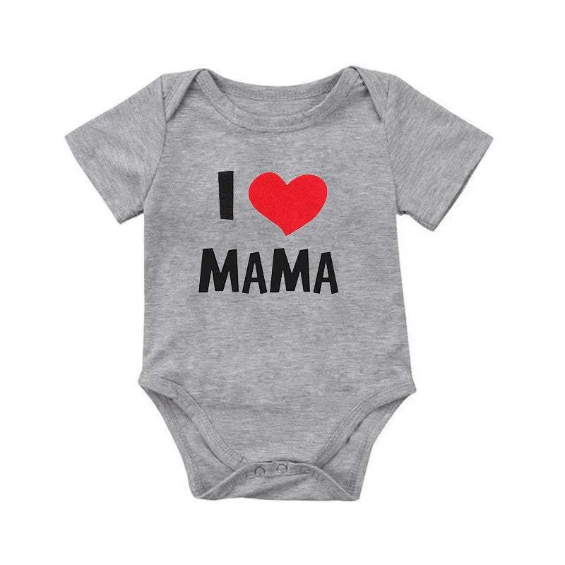 Funny Super Mama Papa Printed Baby Romper New Fashion For Boys & Girls