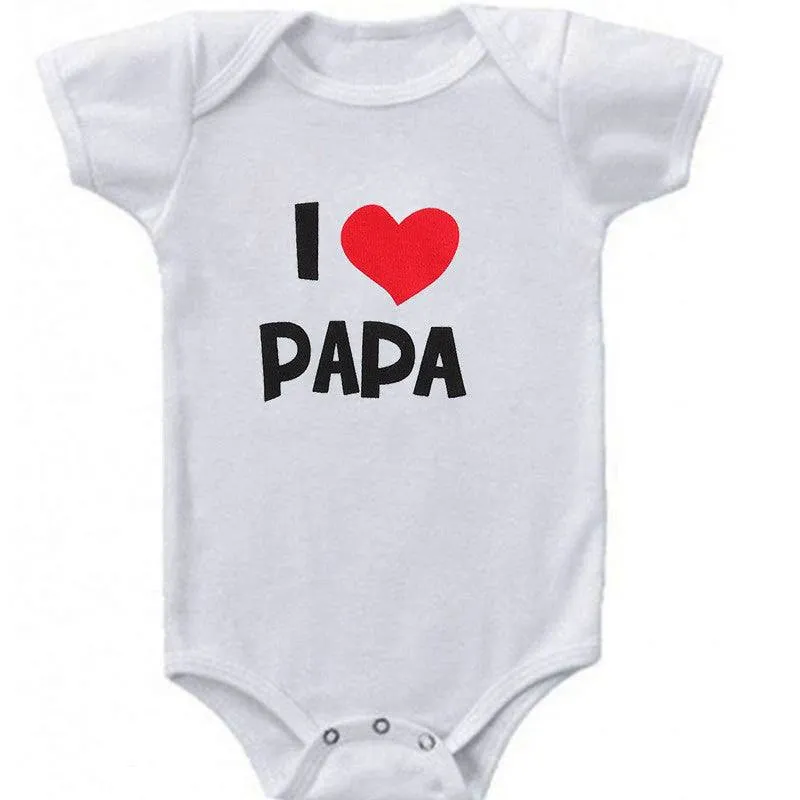 Funny Super Mama Papa Printed Baby Romper New Fashion For Boys & Girls