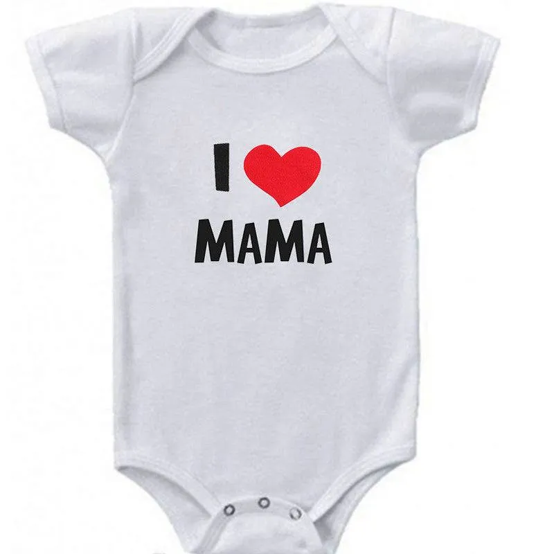 Funny Super Mama Papa Printed Baby Romper New Fashion For Boys & Girls