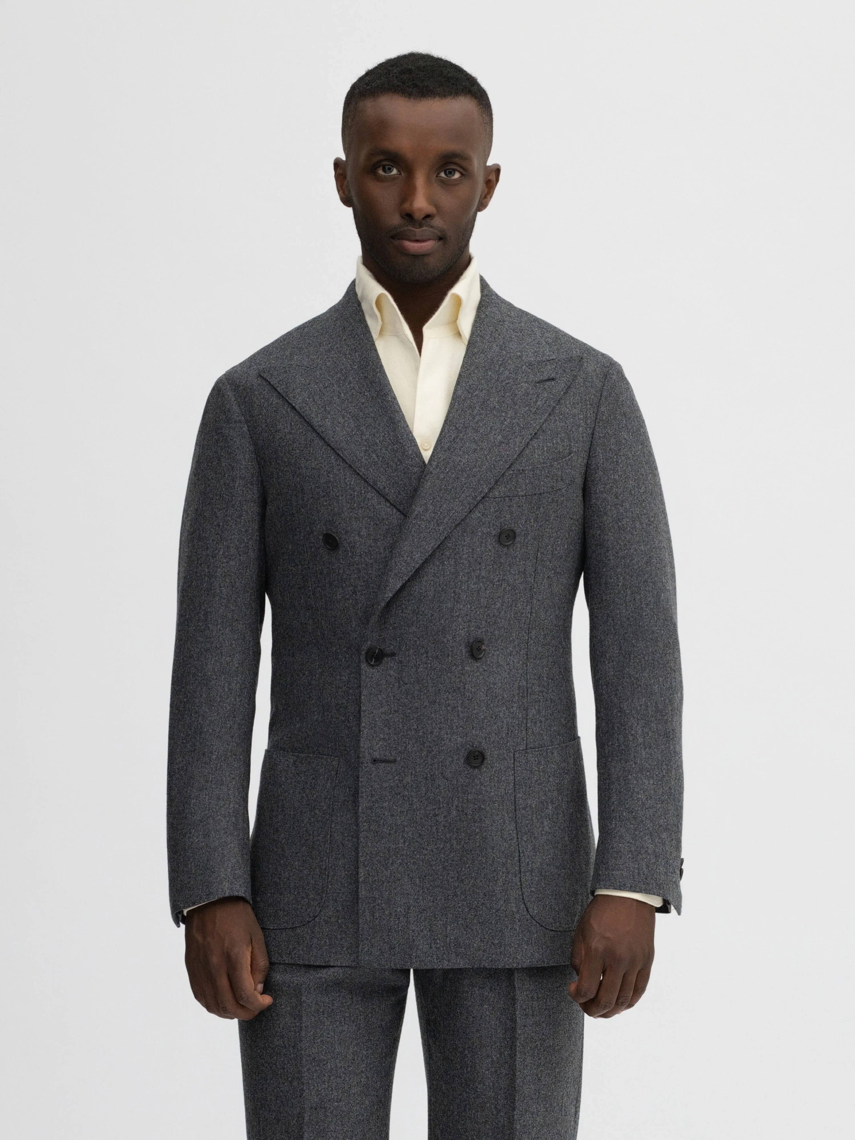 Grey Flannel Wool Suit (DB)