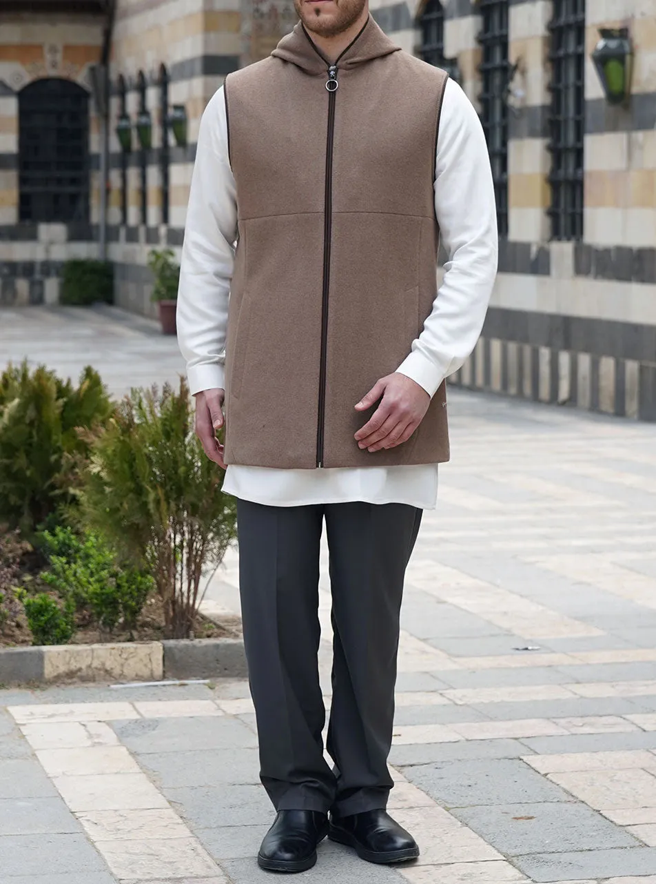 Hooded Wool Waistcoat