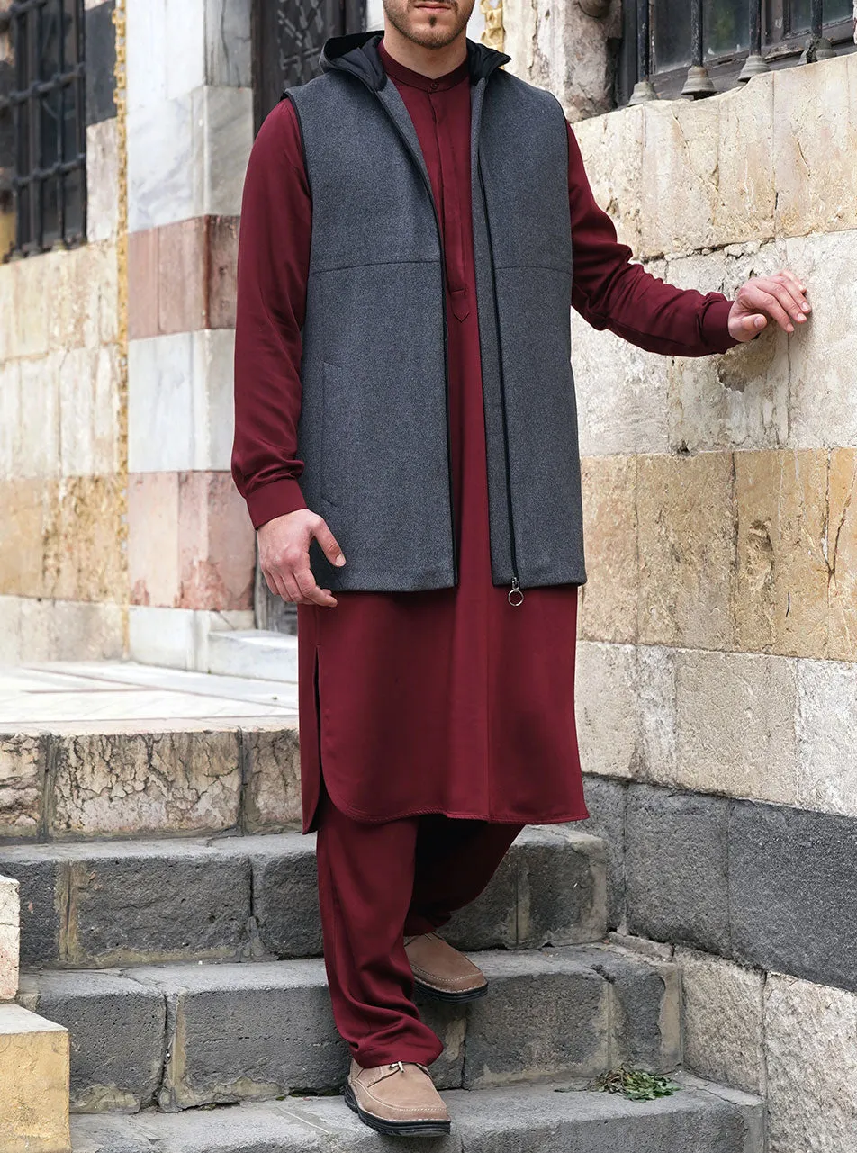 Hooded Wool Waistcoat