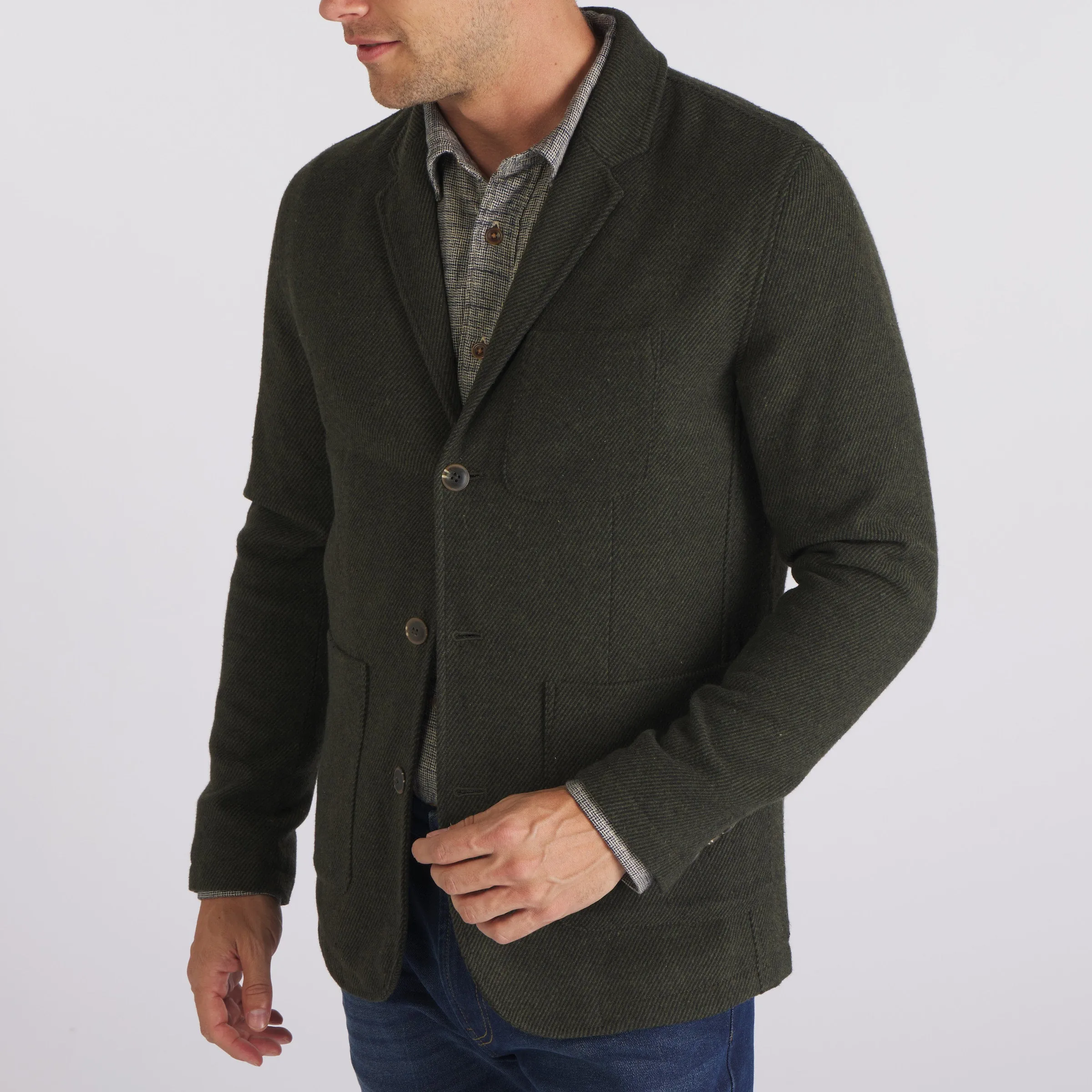 Hutton Wool Blazer - Loden