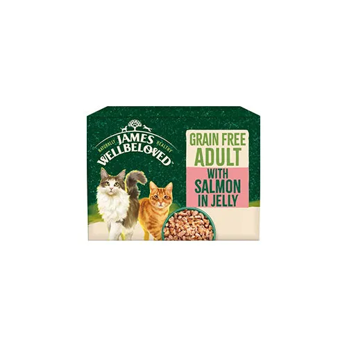 James Wellbeloved Adult Grain Free Salmon in Jelly 12x85g Wet Cat Food