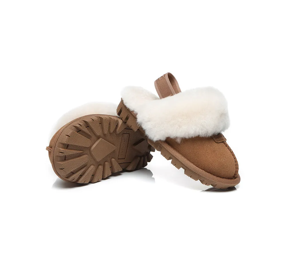 Kids Sheepskin Wool Slingback Slippers Suzie