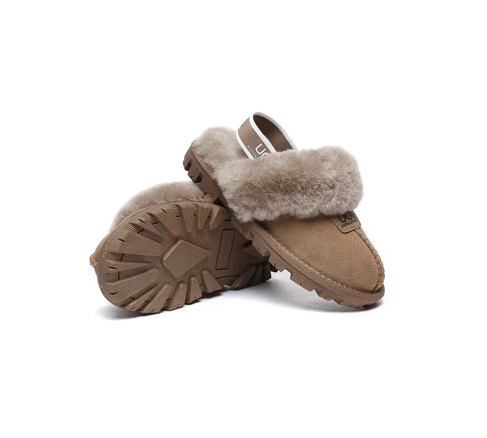 Kids Sheepskin Wool Slingback Slippers Suzie