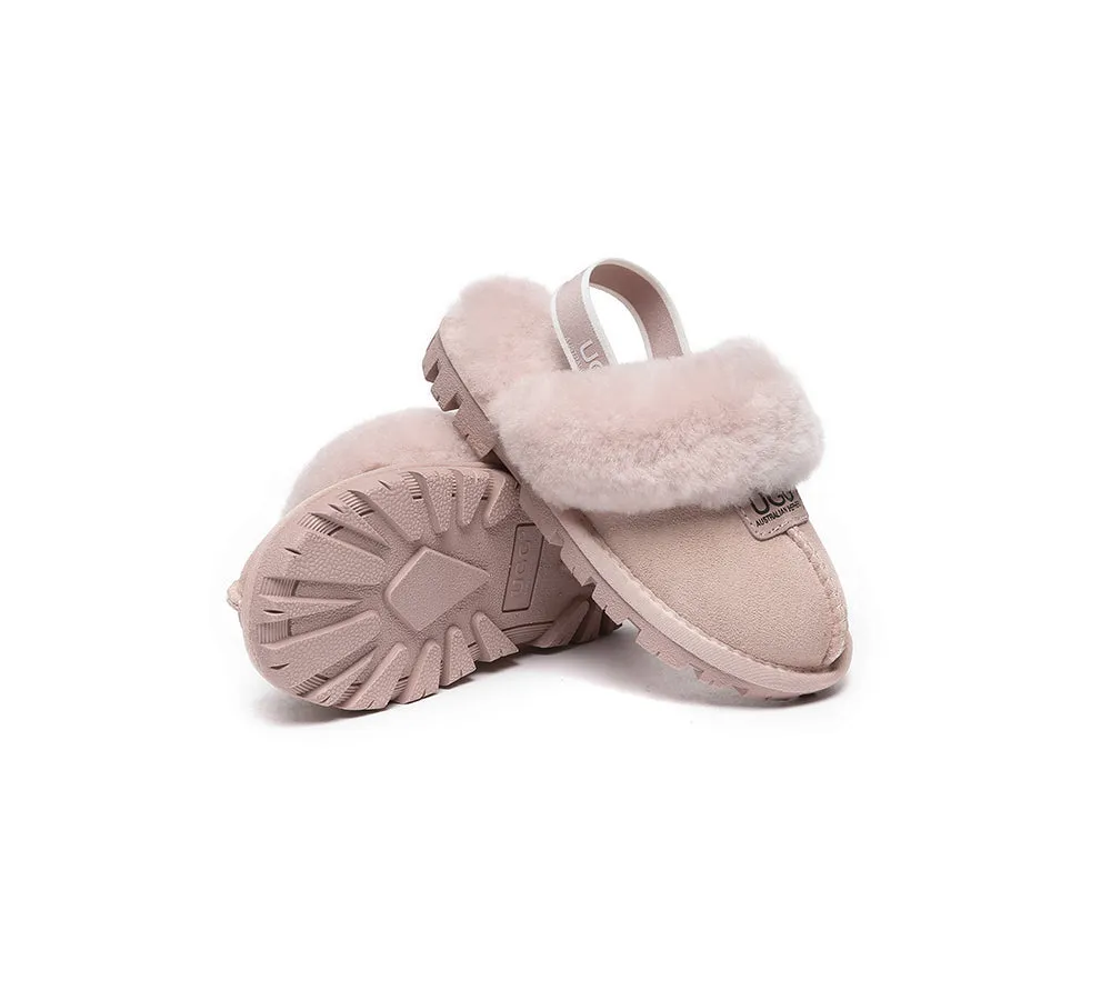 Kids Sheepskin Wool Slingback Slippers Suzie