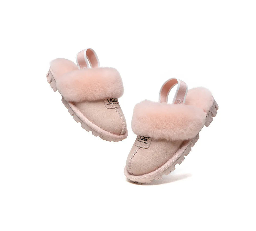 Kids Sheepskin Wool Slingback Slippers Suzie