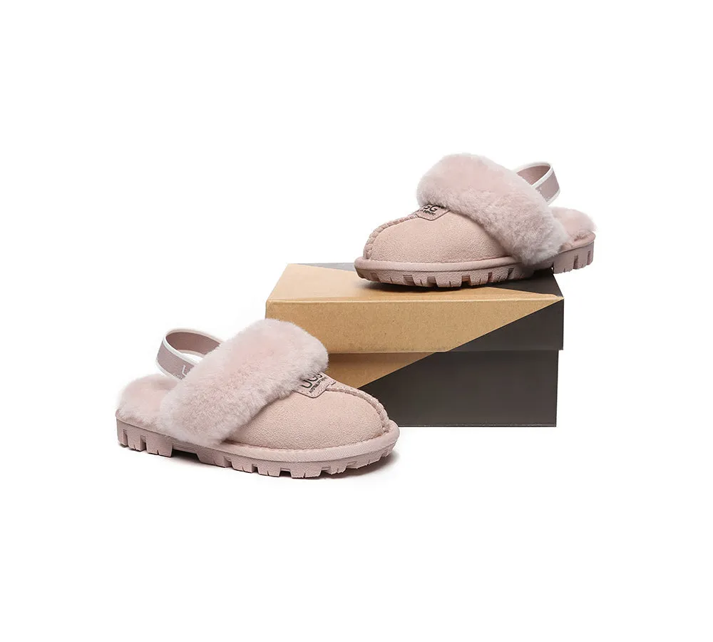 Kids Sheepskin Wool Slingback Slippers Suzie