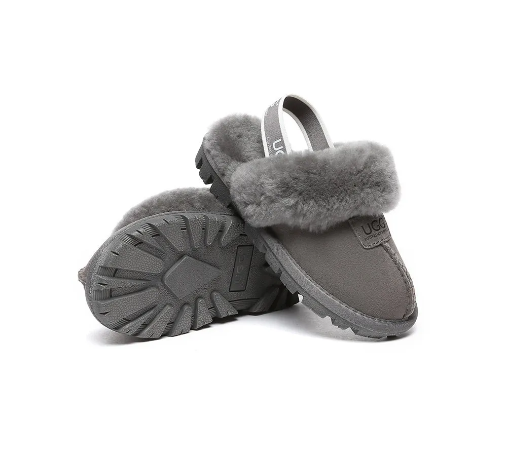 Kids Sheepskin Wool Slingback Slippers Suzie