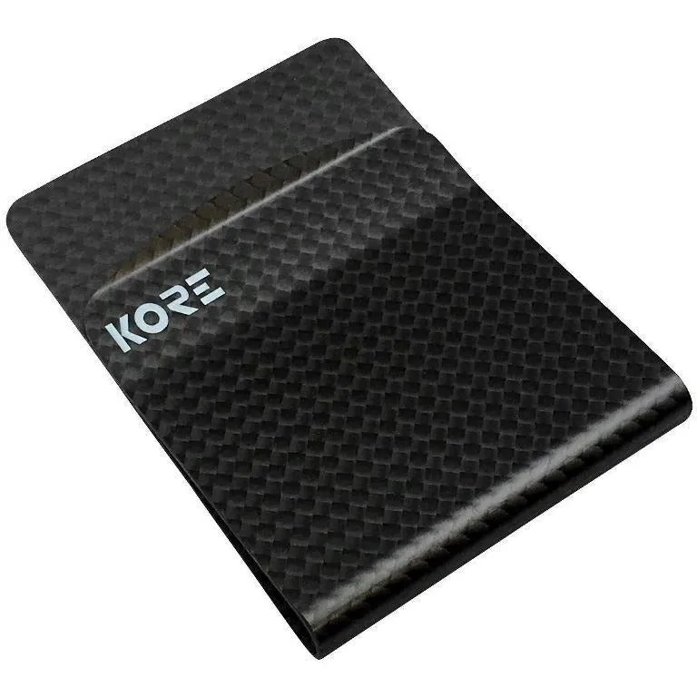 LEATHER SLIM WALLET & CARBON FIBER MONEY CLIP