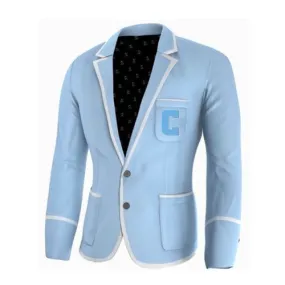 Light Blue Blazer with White edging and Embroidered C